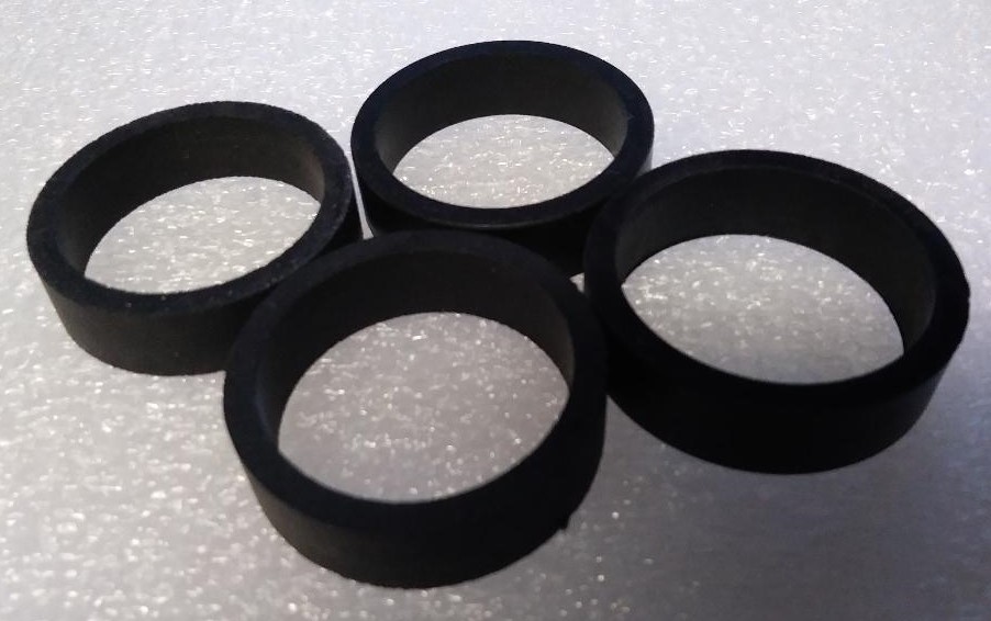 Standard 1.5" x .5" Black Rubber Flipper Rings for many Gottlieb Bally